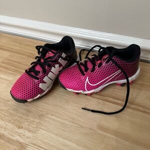 Nike Kids Black and Pink Sneakers